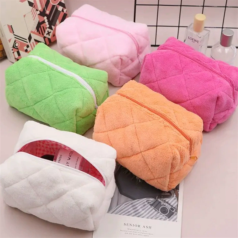 Готовая косметичка из ткани для полотенец, стеганая дорожная косметичка большой емкости, сумка для хранения косметики для ухода за кожей