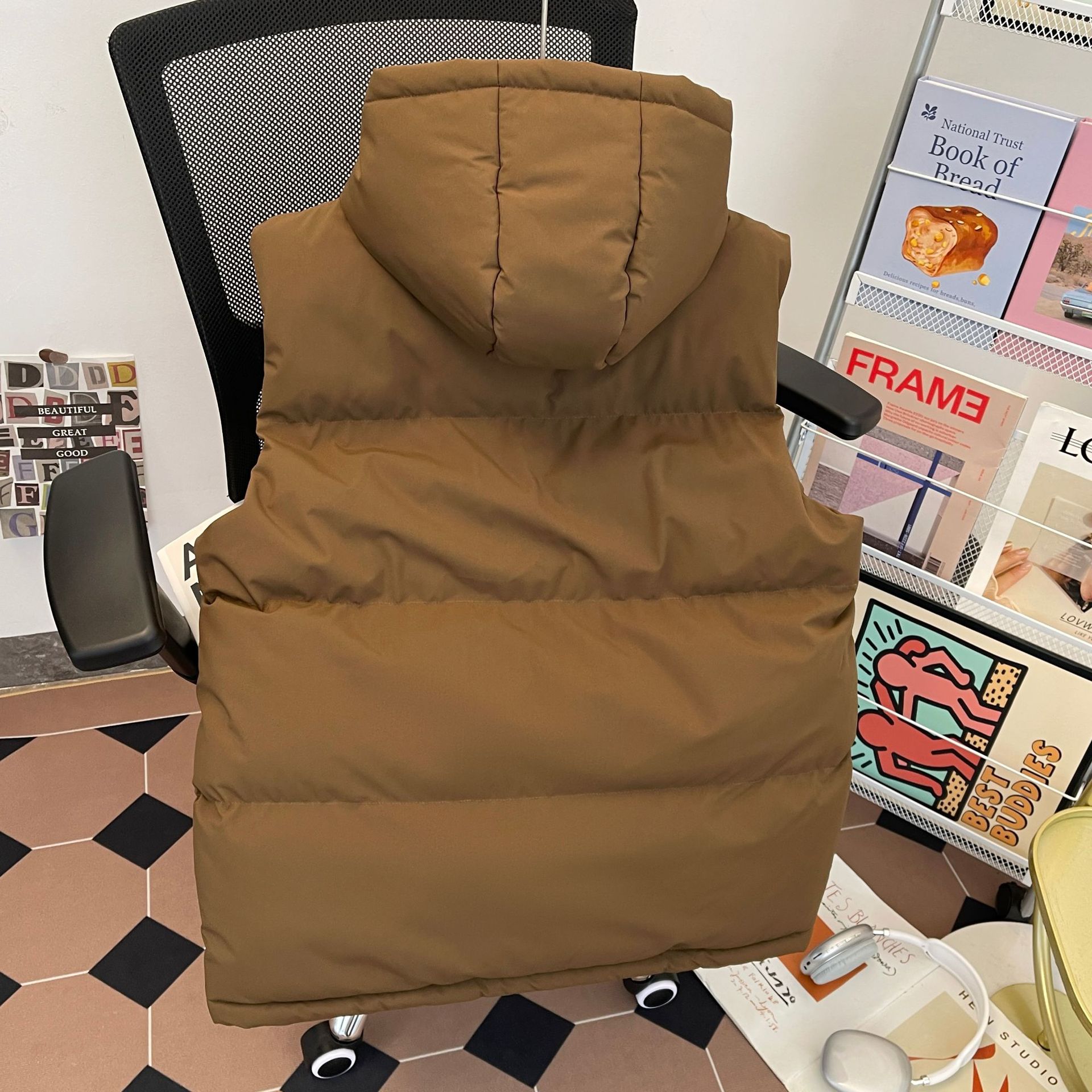 Transfronterizo otoño y invierno chaleco de hombre chaleco de color sólido marca de moda coreana engrosado hombre caliente bolsillo de hombro de pareja image 3
