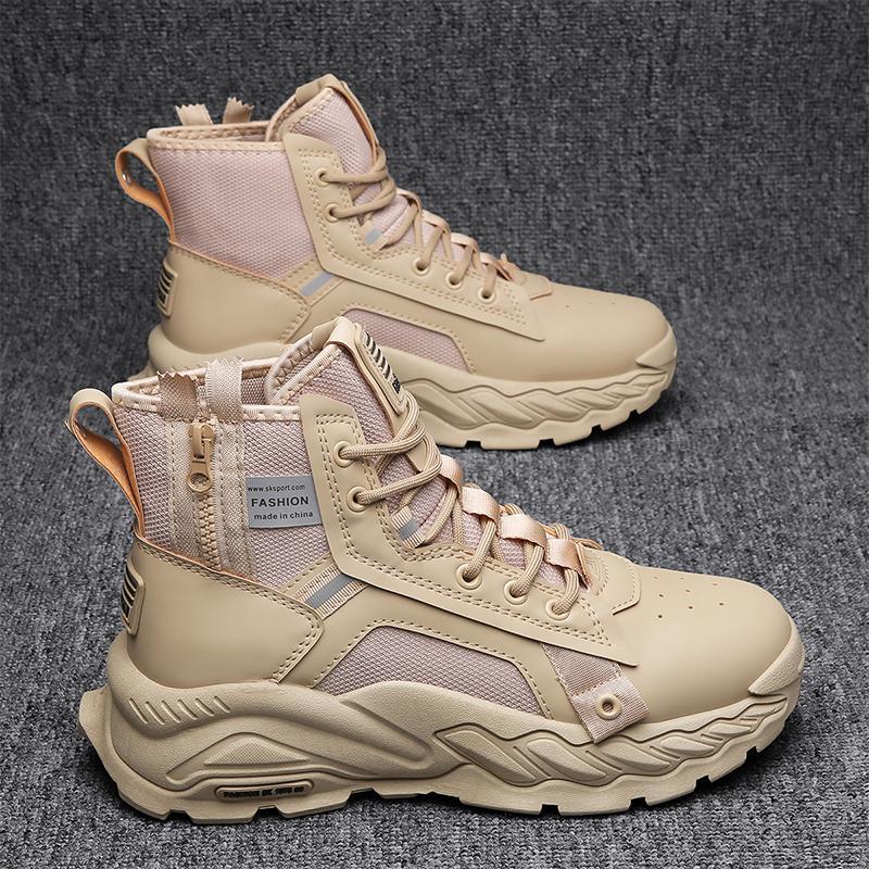 2025 Cross-Border Ready-Made Autumn High-Top Trendy Versatile Boots Thick-Soled Waterproof Outdoor Sports Fashion Boots