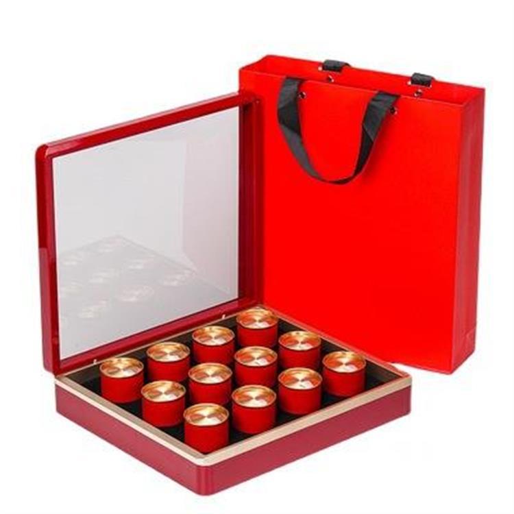 镶边茶叶礼盒装空盒小罐包装盒亚克力大红袍白茶金骏眉空礼盒通用