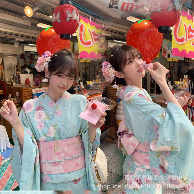 New Kimono Improved Retro Japanese Traditional Photo Photography Clothing Divine Yukata Japanese Girl