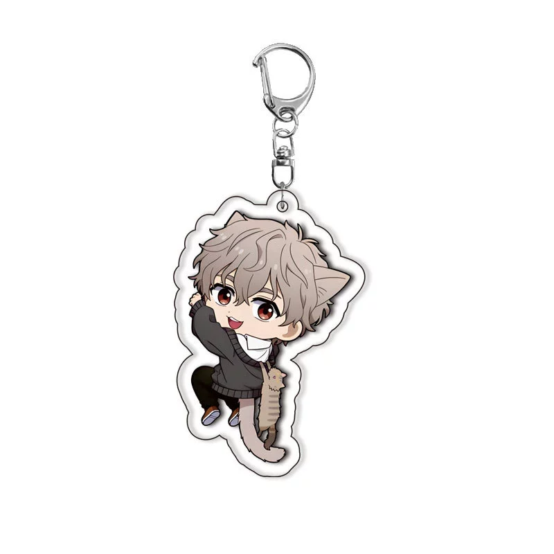 Windproof acrylic double-sided keychain, pendant, (Cross-border trading)
