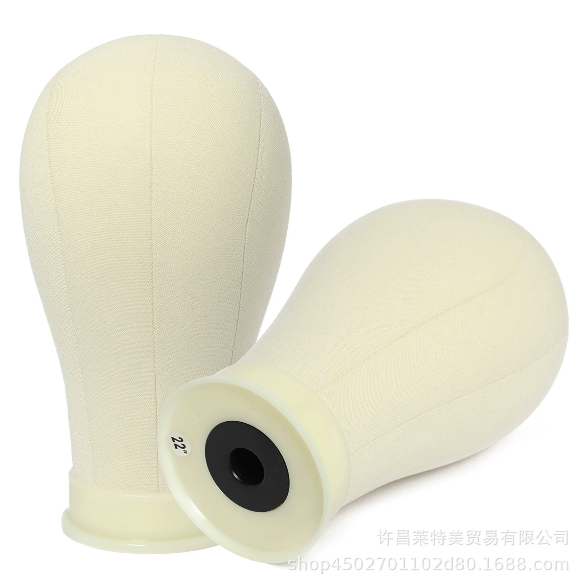 Кронштейн для парика Белая парусиновая головка Форма для обертывания иглы Ткань для манекена Уход за головой Размещение парика парусиновая головка