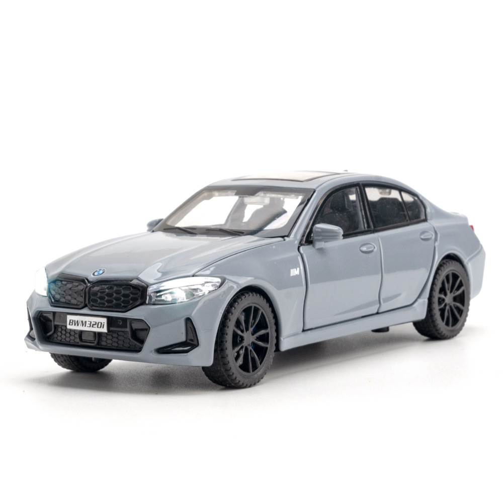 (亞克力盒）仿真1比32寶3系合金汽車模型擺件帶底座兒童玩具代發