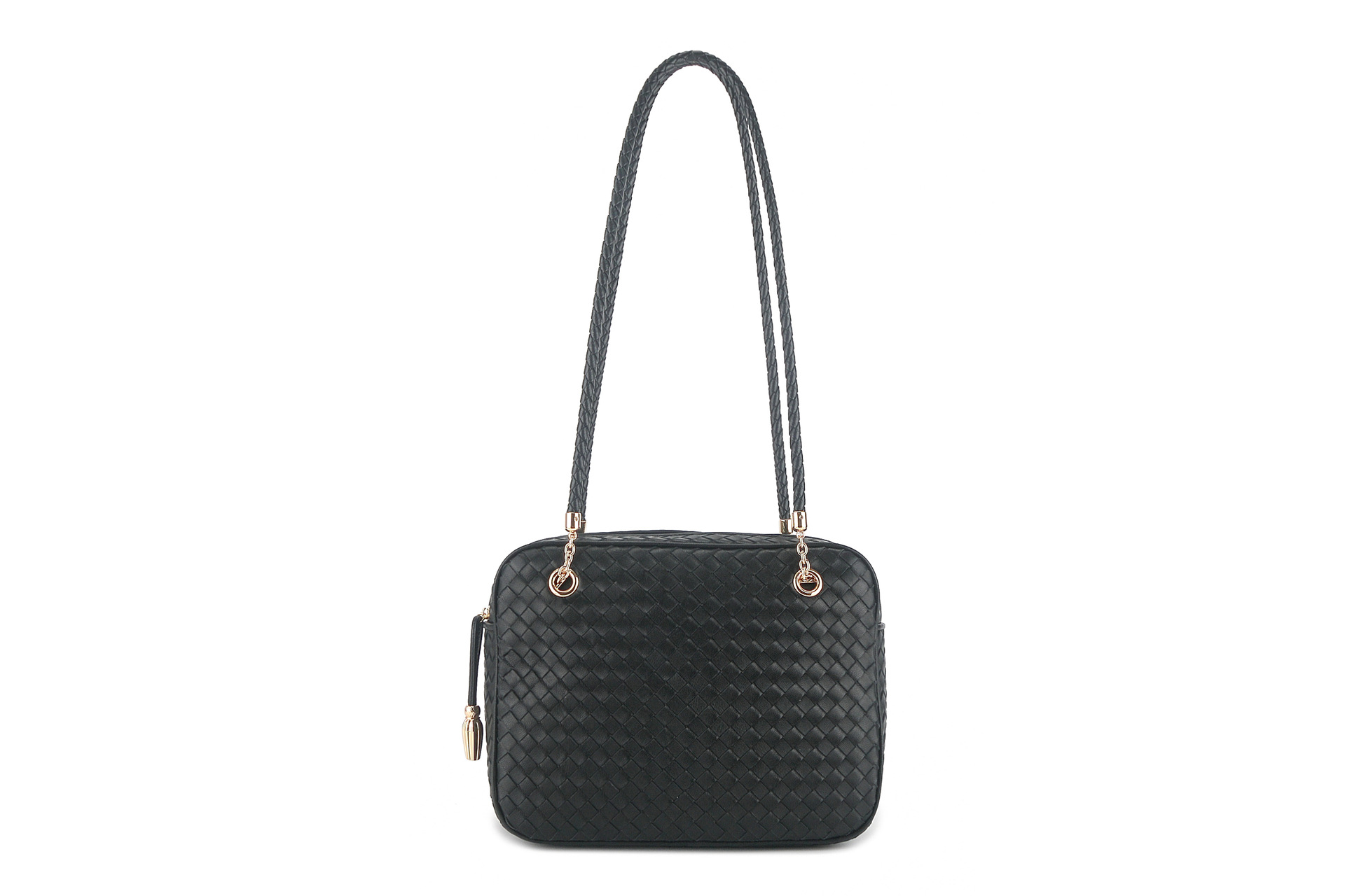 New Woven Shoulder Bag Double-Layer Sheepskin Vintage Luxury Arc-Shaped Exquisite Handbag High-End Tofu Bag - Thumbnail 7