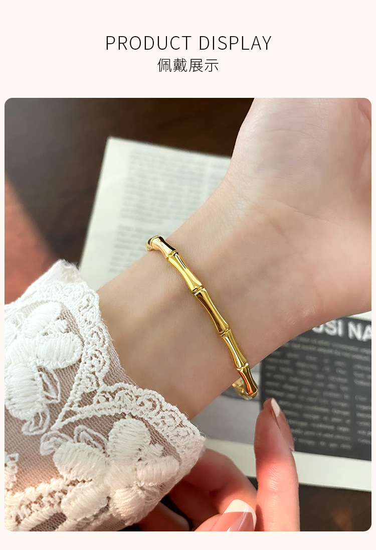 39g Weight Bangle Classification 1 Piece Quantity Elegant Solid Color Titanium Steel Plating Bangle