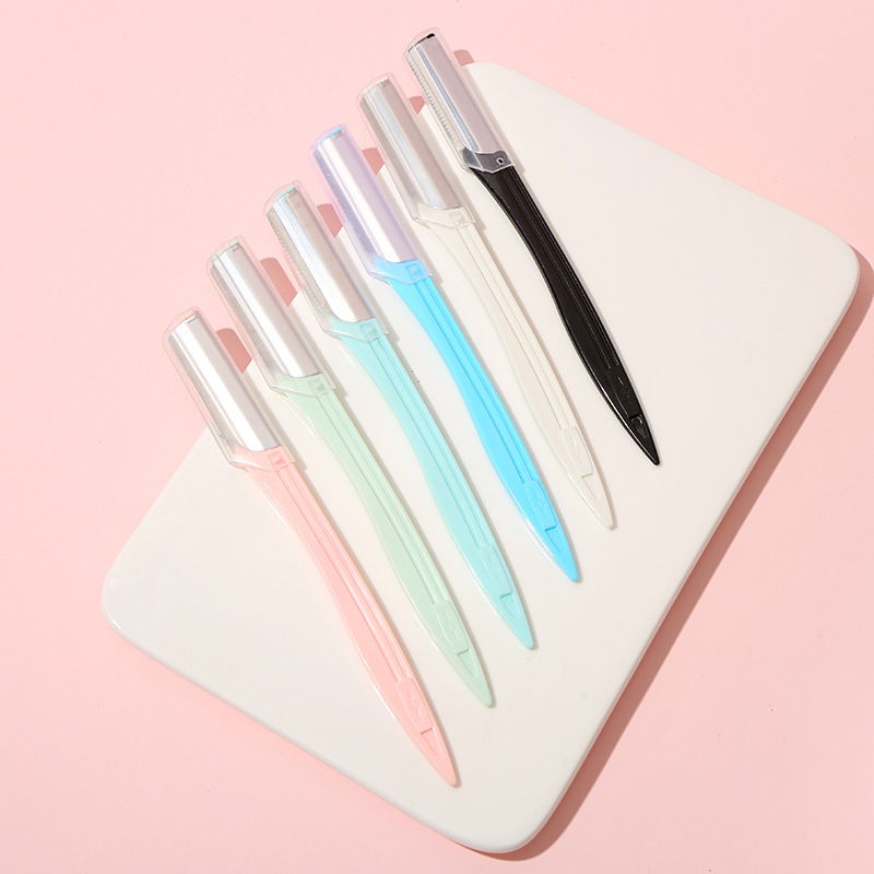 Cuchillo de cejas de acero inoxidable de moda cuchillo de cejas de corte de cejas