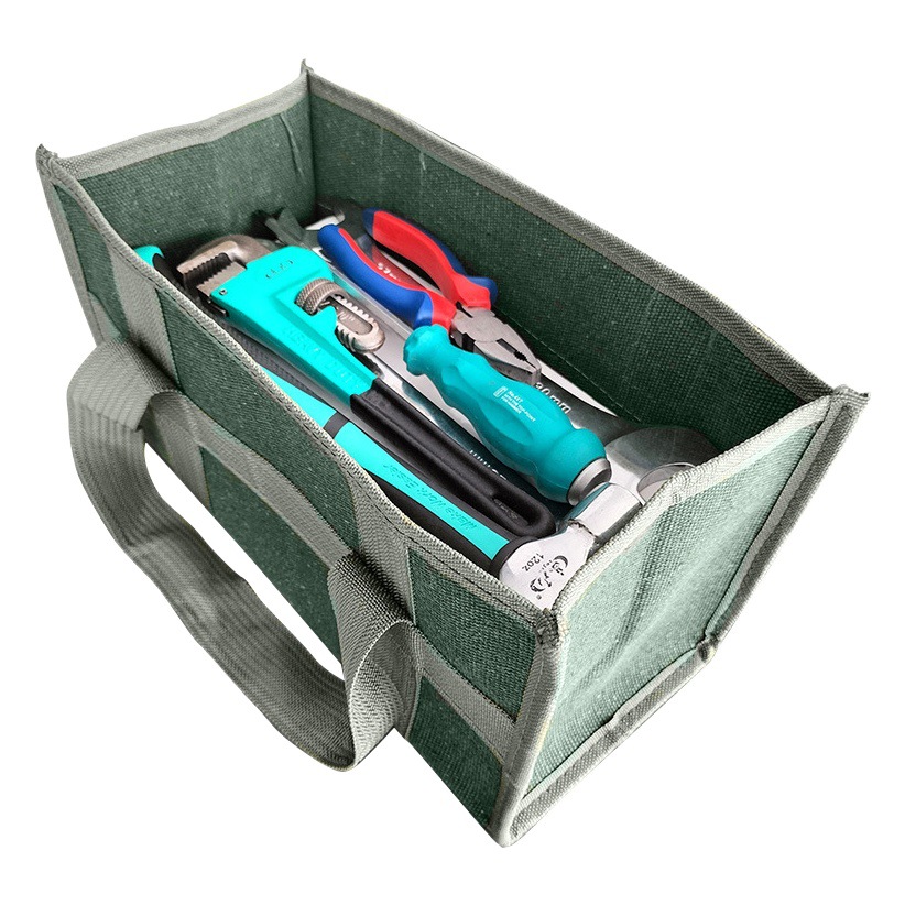 Kit de herramientas bolsa de hardware de lona resistente al desgaste bolsa eléctrica bolsa de almacenamiento engrosada de fábrica abierta gran bolsa de herramientas de reparación portátil