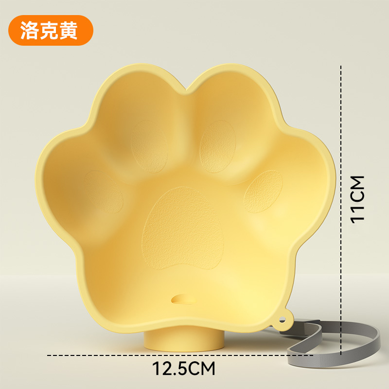 En primavera y verano, las huellas de las patas de perro salen, la cabeza de la taza de agua se puede colgar, la cabeza de la botella de agua, la cabeza de la mascota, el cuenco de alimentación al aire libre, los suministros portátiles