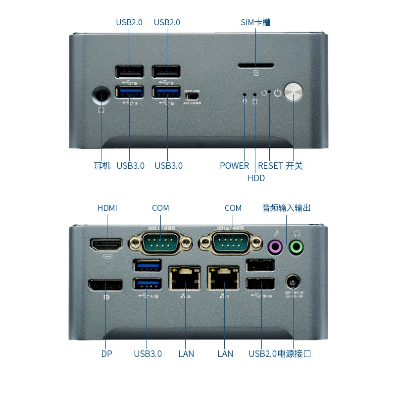 快熊 K220X2 i5-6200U мини-системный блок с DP, промышленный компьютер, для онлайн-занятий, с двумя сетевыми картами и двойным COM, 8 USB