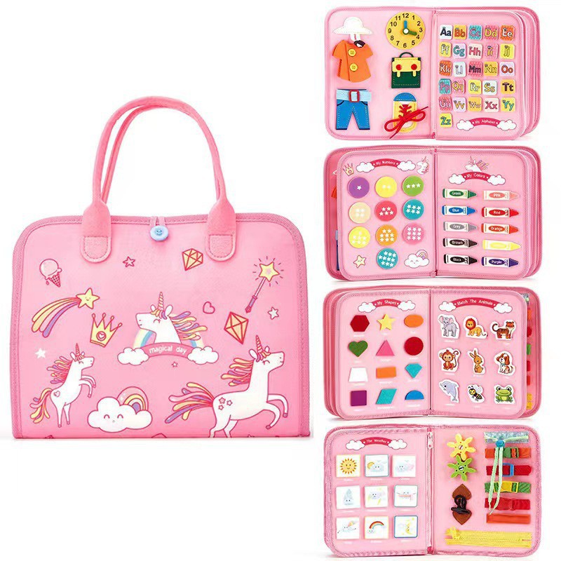 Tablero de aprendizaje de fieltro para niños, juguete para niños pequeños, libro de ejercicios, capacidad de aprendizaje, tablero de vestir, rompecabezas