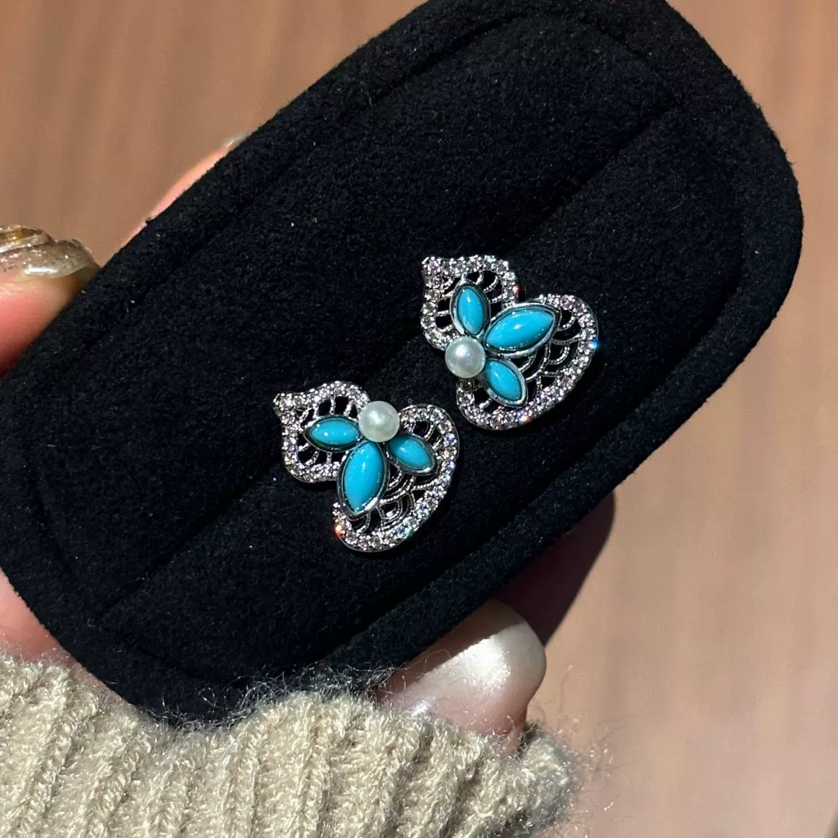 新款天然淡水珍珠耳环复古新中式镂空葫芦白贝母气质耳饰批发饰品