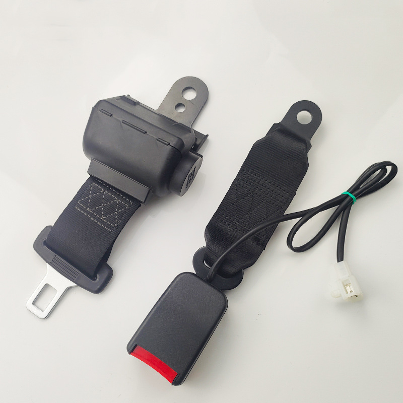 Car seat belt | Gaofe Belt for Golf - black-half-enclosed-25cm-webbing-with-alarm-wire-normally-closed
