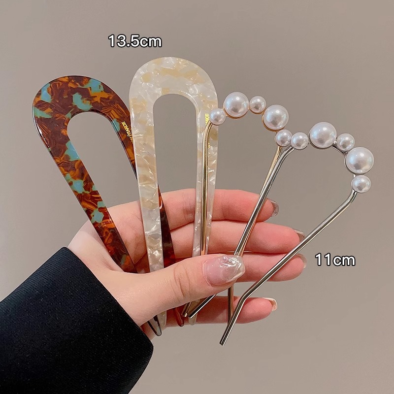 Arteto para el cabello 2025 nueva horquilla en forma de U para mujer, sentido de alta gama, nueva horquilla para el cabello de estilo chino, tocado, estilo antiguo, peine para el cabello