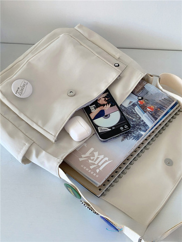 Ins Student Crossbody Bag for Class and Casual Use, Unisex Japanese Style Bag for Women, Harajuku Retro Mail Carrier Bag for Men