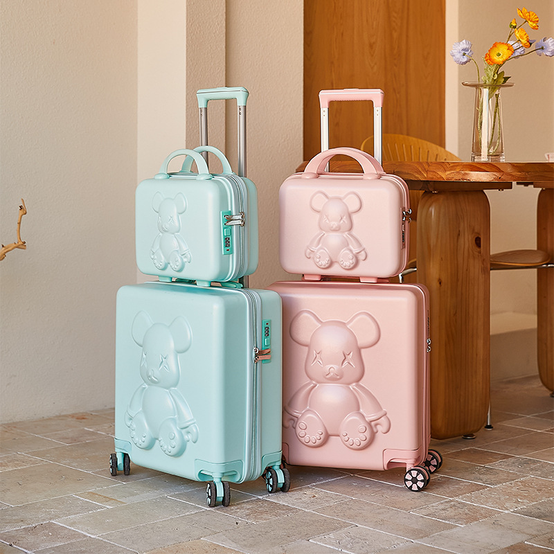 Manufacturer Customized Zippered Violent Bear Style Travel Suitcase Set with Combination Lock, Colorful Casual Trolley Suitcase Travel Bag Manufacturer Customized Zippered Violent Bear Style Travel Suitcase Set with Combination Lock, Colorful Casual Trolley Suitcase Travel Bag