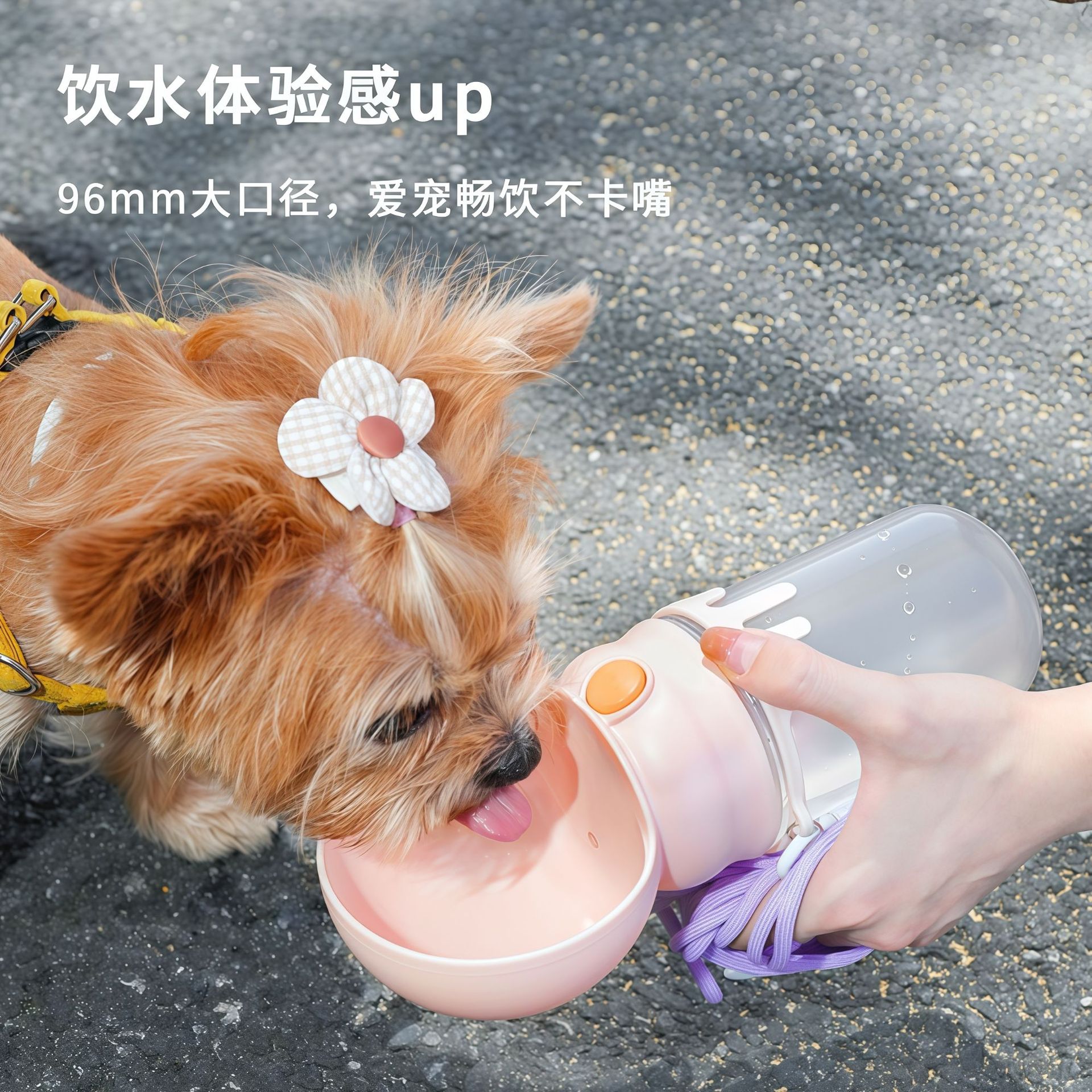 Cuerdas largas transfronterizas derretidas y presionar tazas de agua hervidor de agua para perros y gatos fuera de beber agua potable tazón de agua de gran capacidad para mascotas