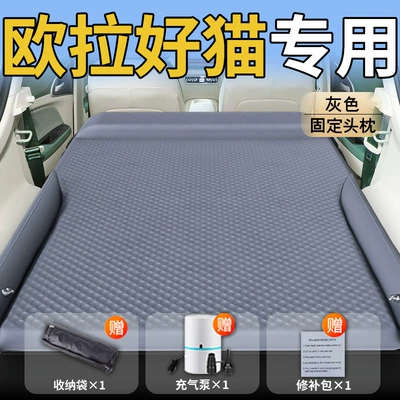 Cushion Supplies Sleeping Handy Gadget, Vehicle-mounted inflatable bed - standard-upgraded-model-great-wall-euler-good-cat-special-gray-integrated-headrest-wave-point-wings-model