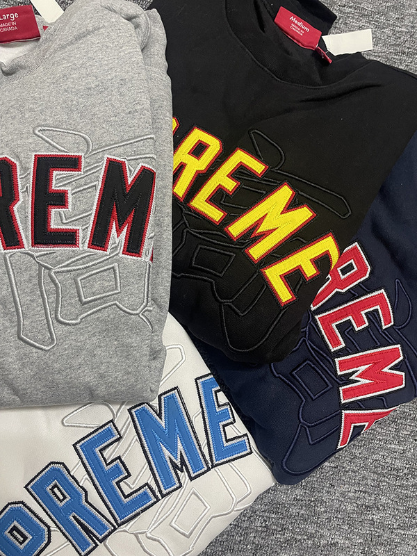 24FW Arc Crewneck Hooded Sweatshirt美式街头潮牌字母刺绣卫衣|undefined