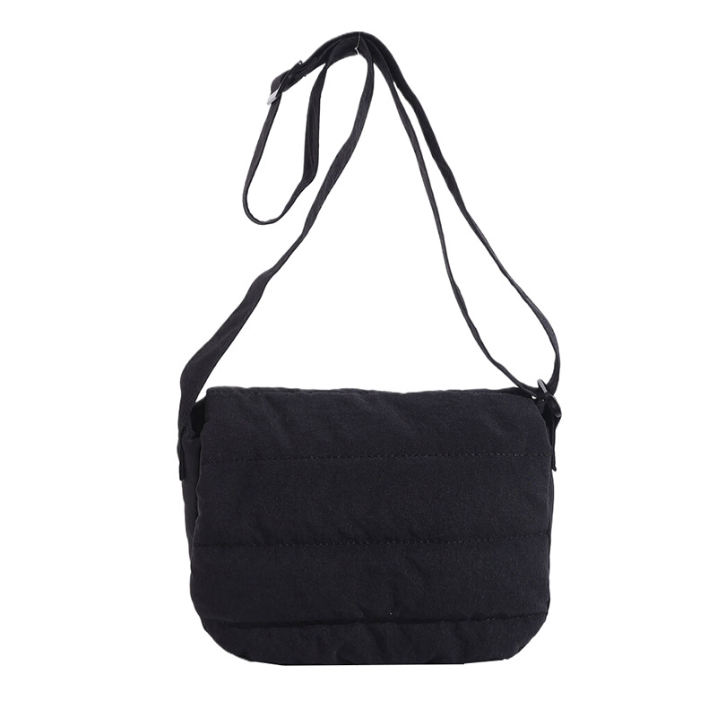 Daily casual simple small square bag Korean spring lightweight personality design popular shoulder crossbody horizontal small square bag_voghion.com