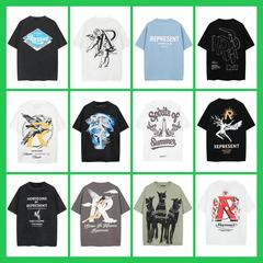 Represiconアルファベットプリント潮牌半袖夏ゆるい男女カップルカジュアルファッションtシャツ