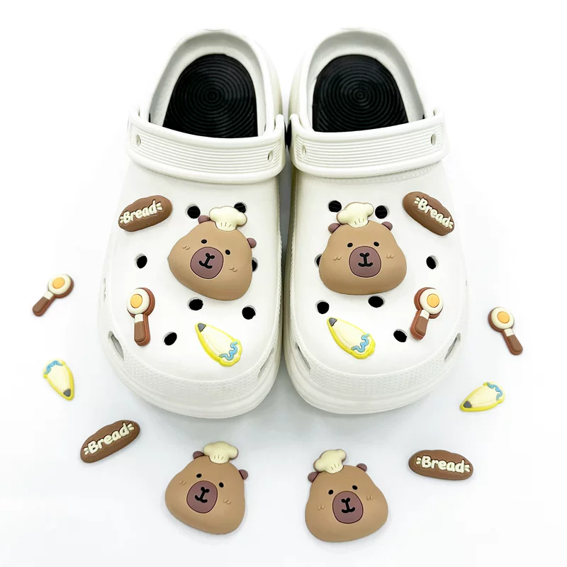 Аксессуары для обуви Crocs, популярные аниме капибара, съемные элементы, популярно в соцсетях, DIY-аксессуары