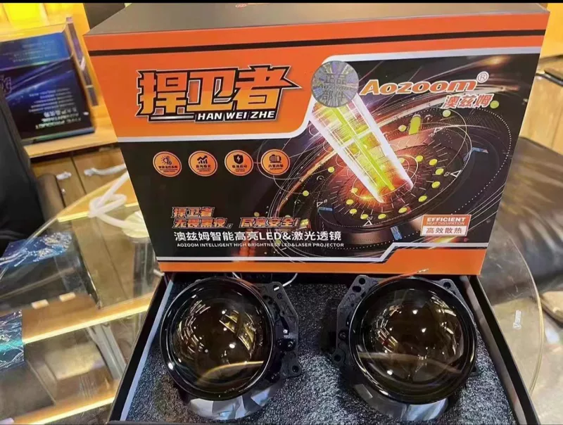 Защитная линза AOZOOM Defender Reflective Dual-Point, противотуманная 58 Вт, дальний свет 66 Вт, 6000K