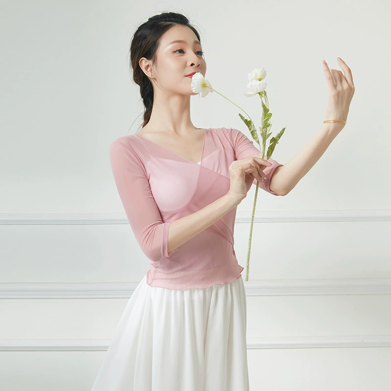 Chinese Classical Dance Half-Body Skirt, 720° Elegant Double-Layer Silk, Stage Performance