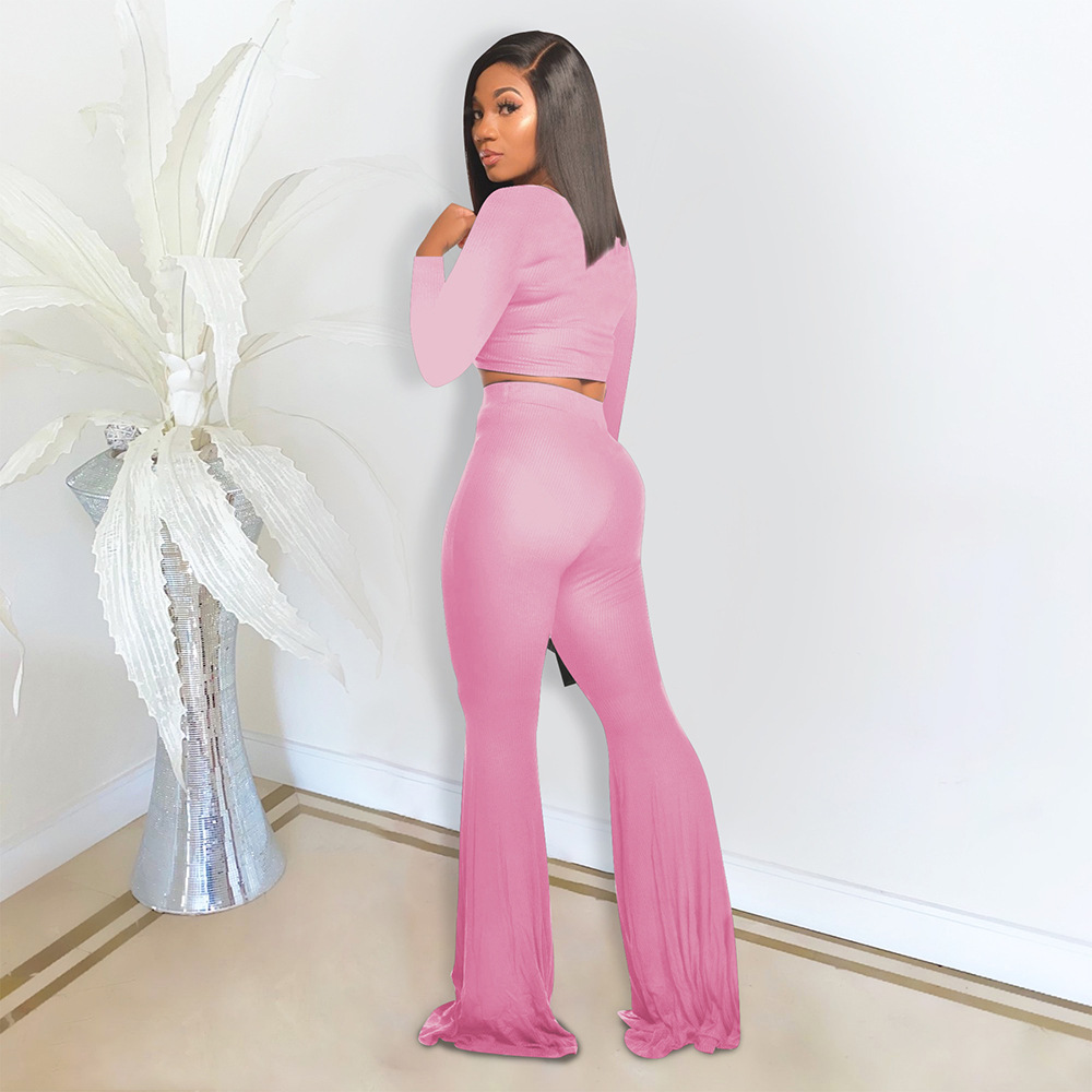 525g Weight Long Sleeve Sleeve Length Polyester Fabric Type Pant Co-ord Set Sets Type 2 Pieces Set Quantity Daily Occasion U Neck Neckline Slim Fit Type Solid Color Pattern Summer, Spring Season Women's Gender Printing Design Casual Style Daily Women's Casual Solid Color Polyester Printing Pant Co-ord Set Pants Sets 20