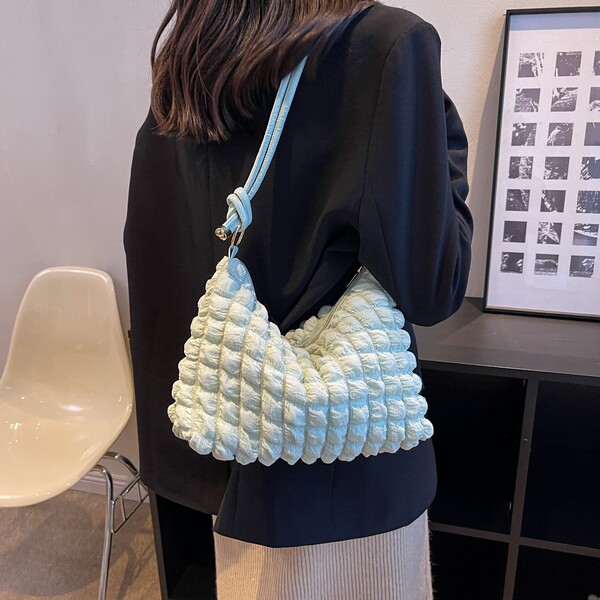 New popular cloud bubble bag women's new fashion texture single shoulder armpit bag casual lightweight cross-body bag trend