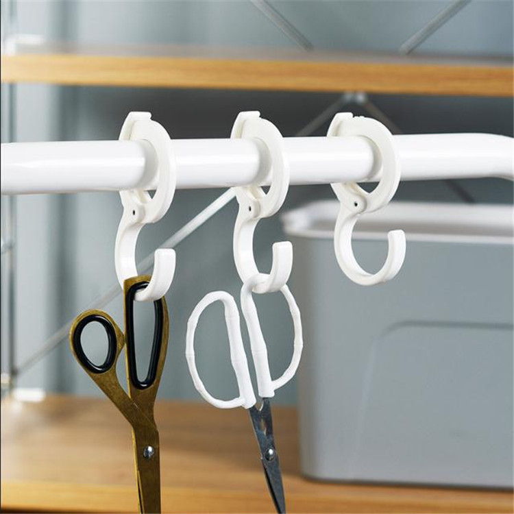 Gancho elástico ajustable gancho de almacenamiento multifuncional tipo de tarjeta S gancho bolsa de armario varilla redonda gancho de ropa