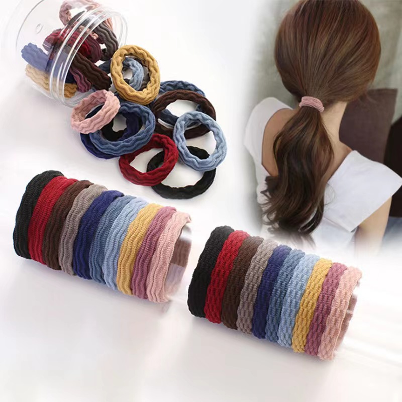 Alta banda de goma elástica color jacquard toalla anillo adulto lazo de pelo sin costura cuerda de pelo Corea del Sur gruesa cuerda de pelo accesorios para el cabello