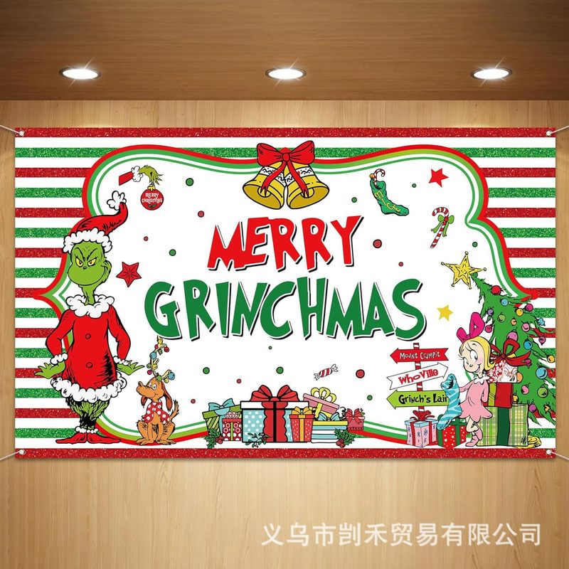 クロスボーダー新しいクリスマスバナーフェスティバルパーティー装飾ドアカーテンパーティー吊り旗クリスマスカプレット工場|undefined