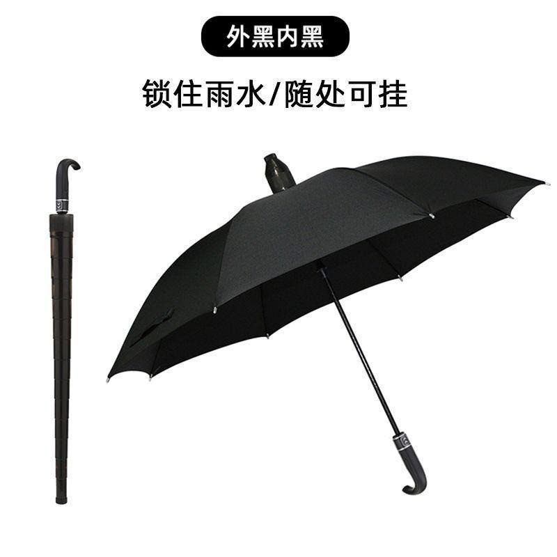 弯柄自带防水套高尔夫雨伞自动便携加大固黑胶遮阳防晒晴雨两用伞|undefined