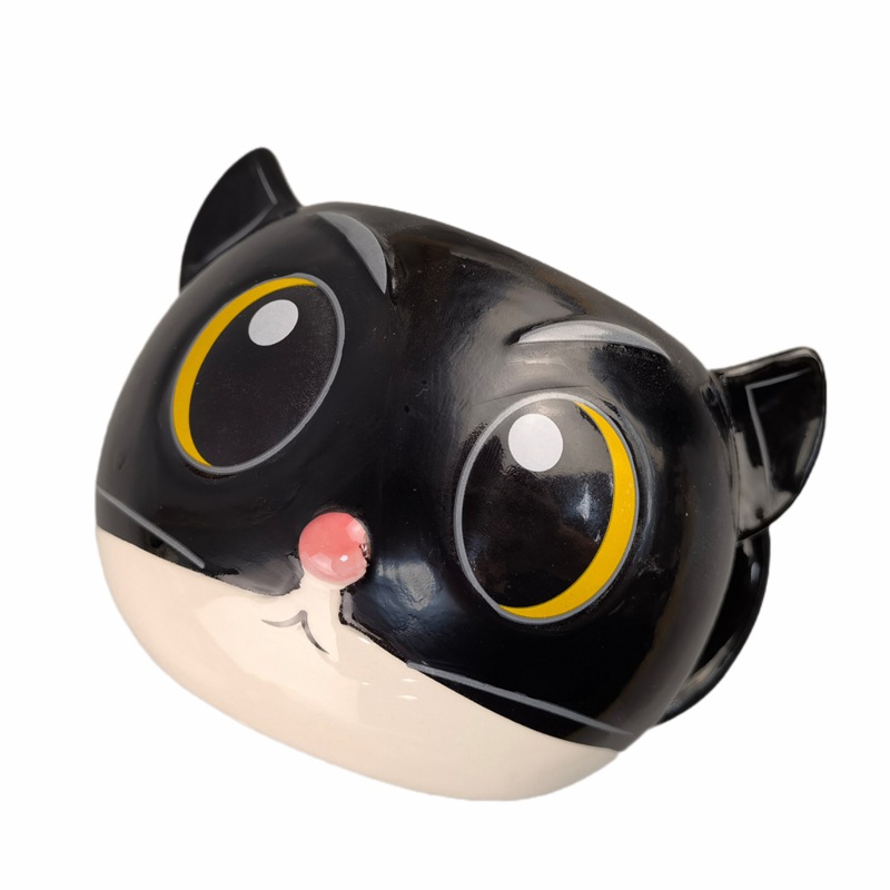 Estrictamente seleccionado transfronterizo pequeño gato negro taza película de dibujos animados lindo Taza de cerámica café pareja taza de agua gato negro taza de Sheriff