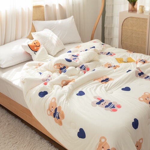 Summer A Category Maternity and Children Machine Washable Knitted Summer Cool Blanket Single Size Silk Cotton Space Blanket Core Spring and Autumn Air Conditioning Thin Blanket