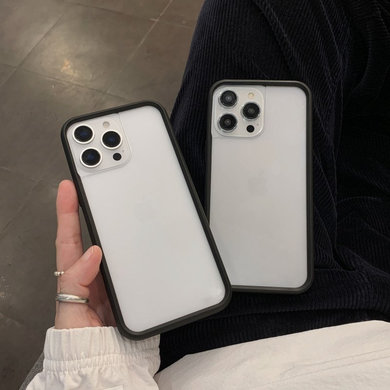 Suitable for Apple 16 Pro Max Phone Case, High-End Version, Same Style as on Douyin, Transparent Case with Textured Back Fabric for 17 and 14 Pro