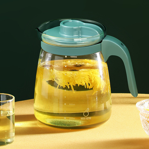 居家家高硼硅玻璃冷水壶大容量凉白开水壶家用耐高温泡茶壶凉水壶