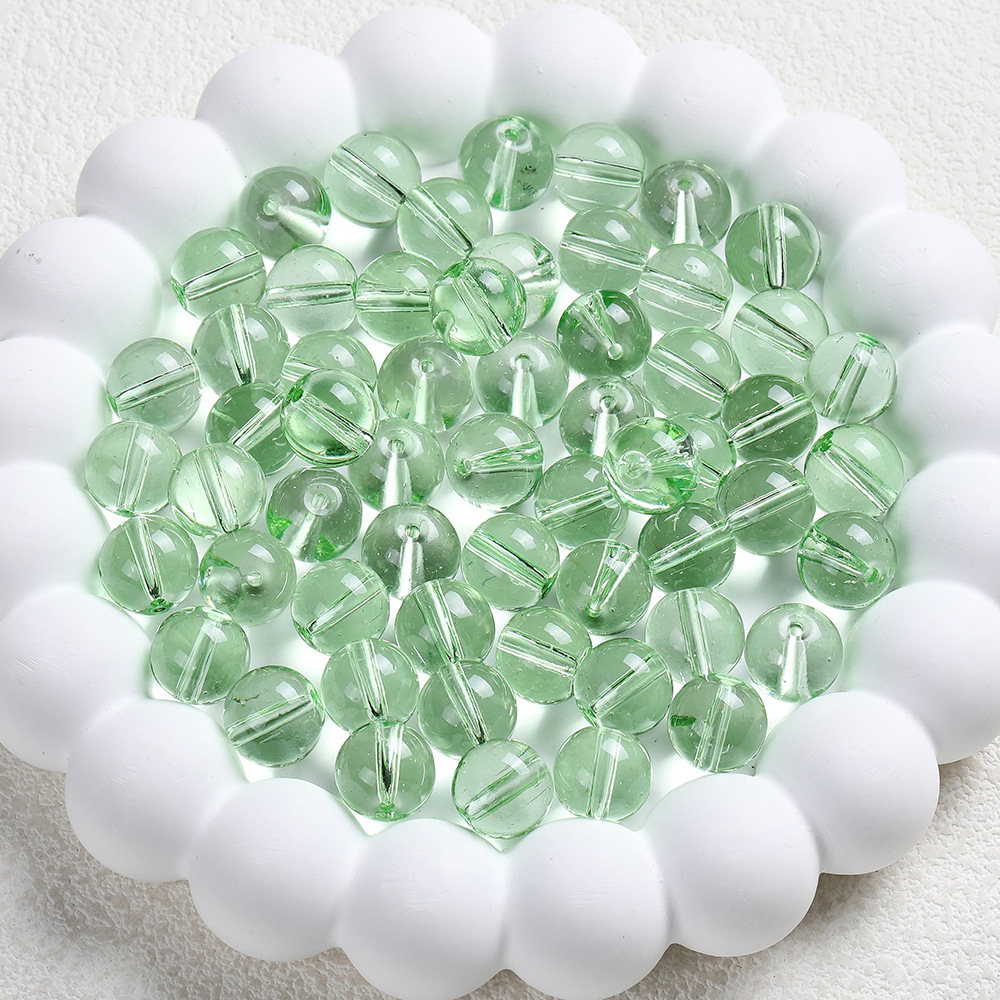 6 / 8 / 10mm esmaltado transparente esmaltado esferas de vidrio DIY joyas manuales pulseras material accesorio de collar image 9