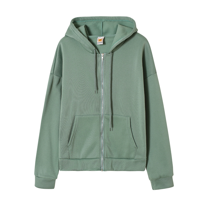 Solid Color Hooded Sweatshirt NSYF68089