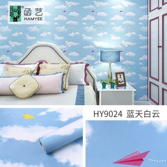 Wholesale PVC waterproof wallpaper pastoral floral bedroom self-adhesive wallpaper pastoral European living room self-adhesive background sticker