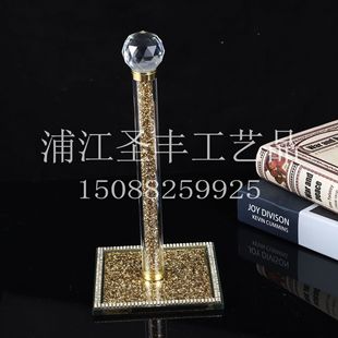 Crystal translucent glass storage rack factory direct supply household vertical paper roll holder restaurant hotel creative tissue holder