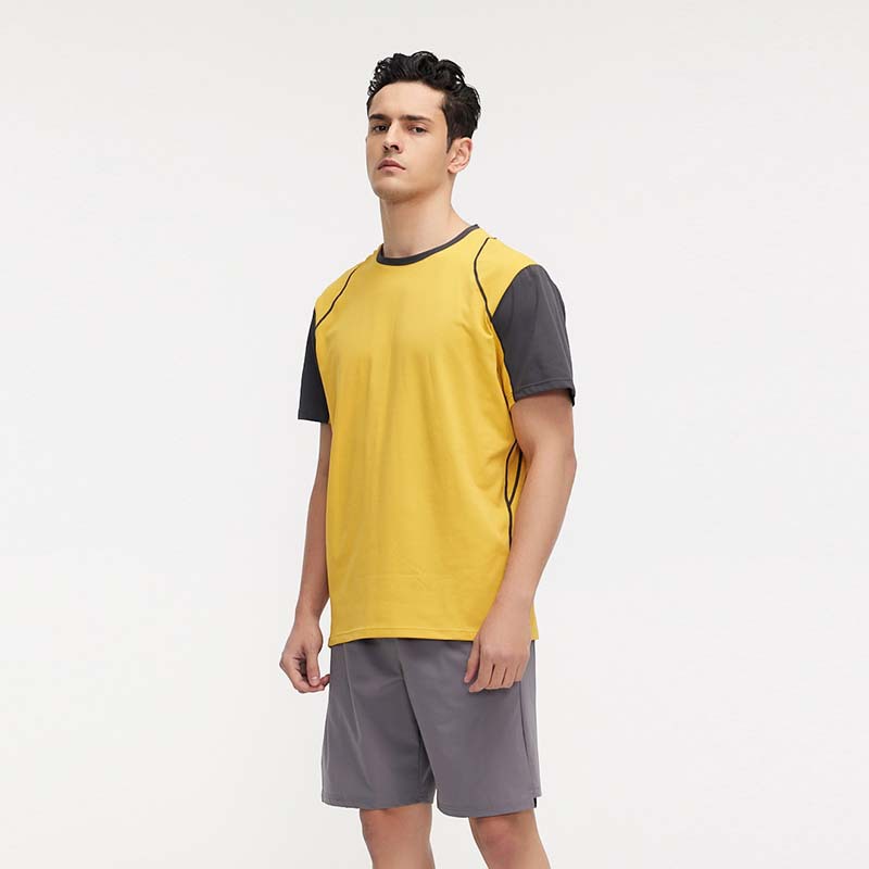 Verano al aire libre de los hombres y las mujeres deportes ropa de secado rápido camiseta running fitness grupo ropa cuello redondo superior manga corta impreso LOGOU