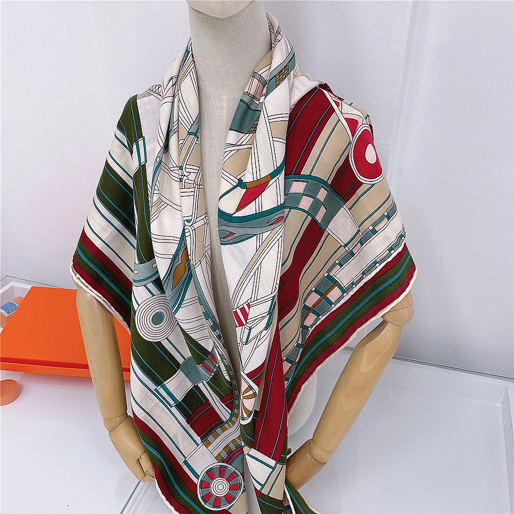 Women's Fashion Flower Imitation Cashmere Printing Shawls display picture 21