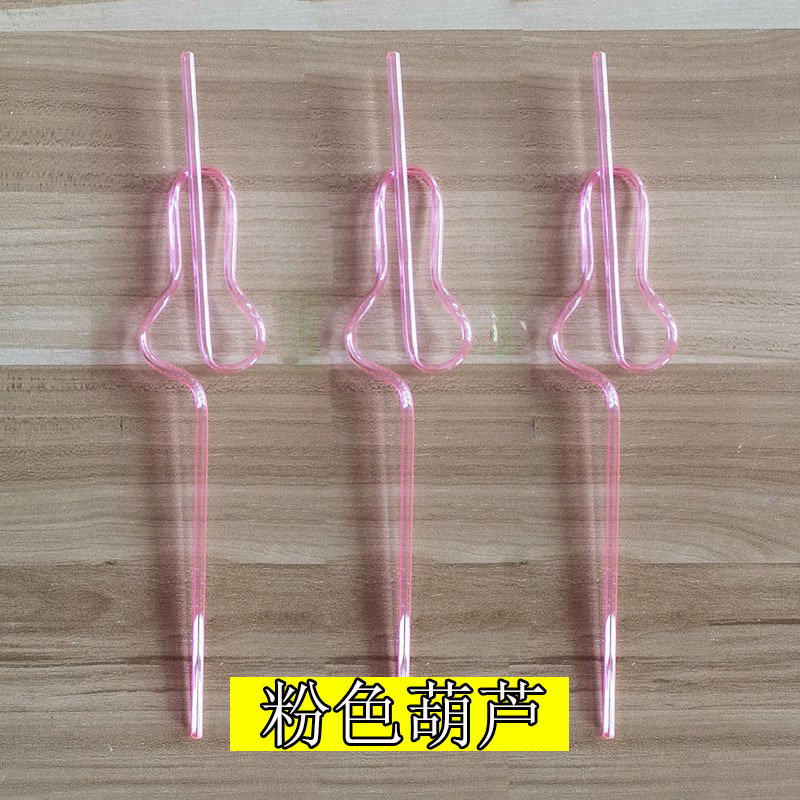 Cruz-frontera Crazy paja cristal forma desechable plástico paja PET bar cóctel diversión Decoración del partido