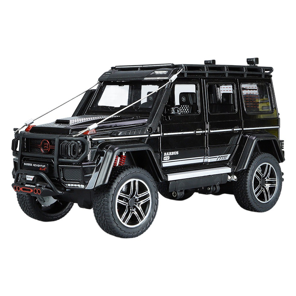 Modelo de coche de aleación Weili 1:24 Big Ben Barbos versión modificada vehículo todoterreno espalda atrás coche de juguete modelo musical adorno
