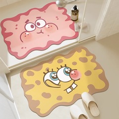 卡通可愛衛生間浴室地墊軟硅藻泥吸水速干墊廁所門口防滑防摔腳墊