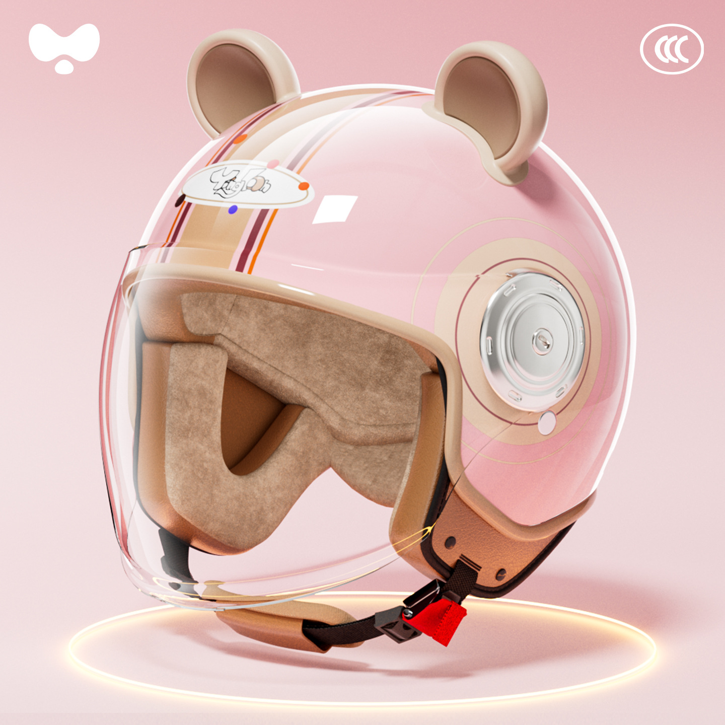 Helmet Men and: Motuoche Motosiklet kaskı (dəbilqə) - 3c-adult-pink-hd-long-mirror-class-a-one-size