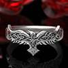 Celtic crow ring, crow wedding band wedding ring Irish wedding crow jewelry