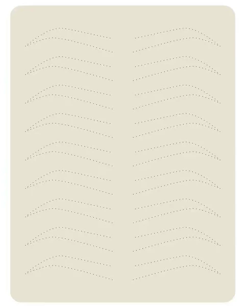 Colorless leather-6.5 black eyebrow frame (dotted line)